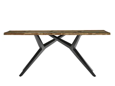 Zdjęcie produktu dla Stół do jadalni SIT Möbel 160 x 85 cm wykonany z odzyskanego drewna | blat o grubości 40 mm, lakierowany na kolor | metalowa rama w kolorze antycznej czerni | szer. 160 x gł. 85 x wys. 73 cm | 15550-11 | seria TABLES & CO