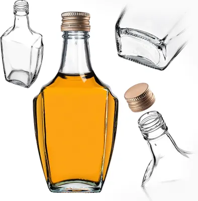 Produktbild von KADAX Glasflasche für Tinktur 250ml mit Goldverschluss 1St.