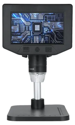 Produktbild von 4,3-Zoll-Digitalmikroskopkamera, HD-Inspektionskamera 1080P 1X-1000X, tragbare Muenzmikroskope fuer die Reparatur von Elektronik-PCBs mit 8 LED-Lichtern