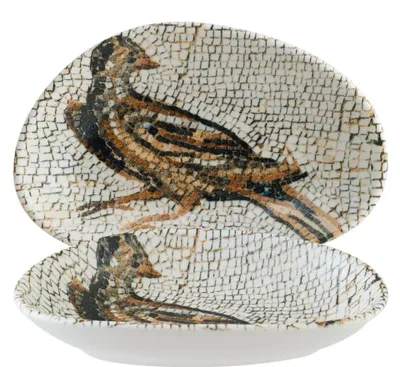 Image de Mesopotamia Pajaro Vago : Assiettes plates, profondeur 15 cm, lot de 12