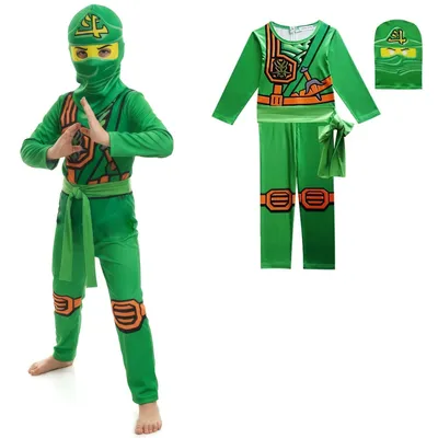 Produktbild von NINJAGO Lloyd Kostüm, Halloween, Ninja-Kostüm, Größe S, 110-116 cm
