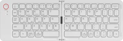 Produktbild von INF Faltbare Bluetooth Tastatur – Weiß, Mini, Tragbar für Handy & Laptop Weiß