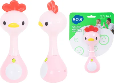 Produktbild von Aga Rassel Beißring + Klänge Licht Huhn HOLA