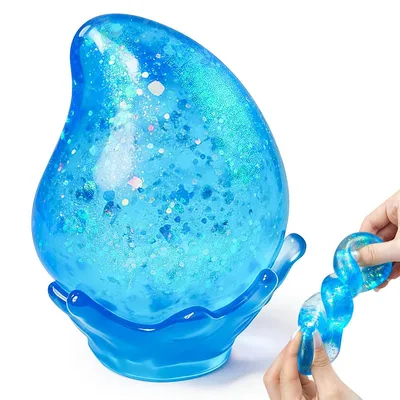 Produktbild von Sensorik-Knetball mit Glitzerfüllung, tragbares Fidget Toy gegen Stress & Angst, Slow-Rebound Quetschspielzeug für Schule, Büro & Zuhause.