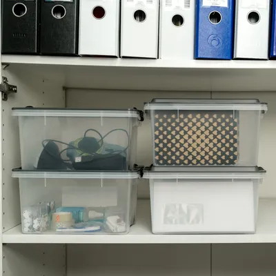 Obrázok produktu pre Rotho Compact, Box, Obdĺžnikový, 4,5 L, Šedá, Priehľadná, Polypropylén (PP), 270 mm