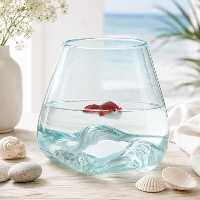 Produktbild von Teichdeko Fisch LADY - Dekofigur - Porzellan - schwimmend - L: 7cm - rot
