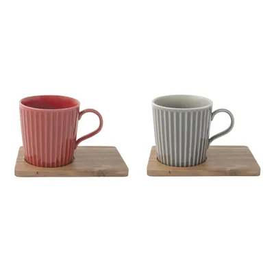 Obrázek produktu pro Porcelánové šálky a podšálky Take A Break Design 1