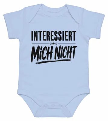 Produktbild von Interessiert Mich Nicht Lustig Spruch Sarkasmus Statement Ironie Humor Baby Body, Hellblau, 0/3