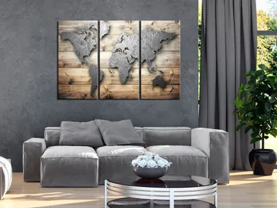 Produktbild von Vliesstoff Korkbild - Doors to the World 120x80 cm Karten k-C-0011-p-e
