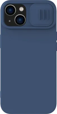 Produktbild von Nillkin CamShield Magnetische Silikon-Kameraschutzhülle für iPhone 14 Plus MagSafe-kompatibel, Blau
