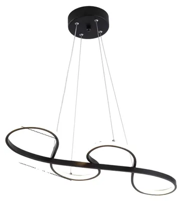 Zdjęcie produktu dla Lampa wisząca, możliwość regulacji jasności, nowoczesny design, styl A, kolor czarny