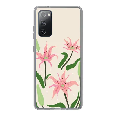 Produktbild von MuchoWow® Handyhülle Schutzhülle Hülle für Samsung Galaxy S20 FE Blume - Rosa - Blätter Silikon Softcase Handy Hülle - Abdeckung