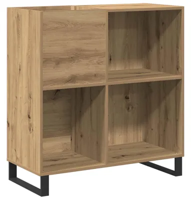 Image de vidaXL Meuble à disques avec étagère, chêne Artisan, 84,5 x 38 x 89 cm