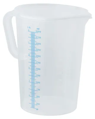Produktbild von Messbecher mit Deckel, Kunststoff, mit Skala, 3 Liter