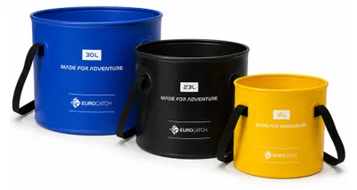 Image de Eurocatch Seaux pliables - 16 L 23 L et 30 L - Lot de 3