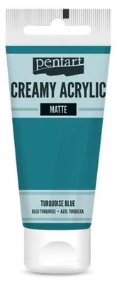 Obrázek produktu pro Krémová akrylová barva matná PENTART 60 ml TYRKYSOVÁ MODRÁ