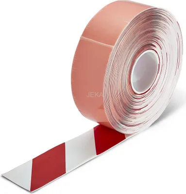 Produktbild von PermaStripe Warnband Weiß & Rot 75 mm x 30 m x - Weiß & Rot - Anti - Rutsch - Polyvinyl chloride (PVC) - 1.3 mm - Innenbereich - 6901007500030AUA
