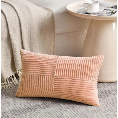 Zdjęcie produktu dla Poszewka na poduszkę 40x70 cm, kolor łososiowy, materiał: kordowel. Ilość: 1 sztuka