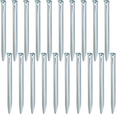 Image de Tentes sardines, 30 cm, 20 pièces, en acier, profil en V, pour camping