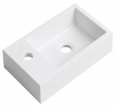 Produktbild von Waschbecken Angela 40 x 22 cm - Weiß - Waschbecken für Waschbeckenunterschrank