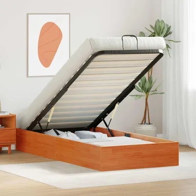 Obrázek produktu pro Maison Exclusive – postel s úložným prostorem Ottoman, voskově hnědá, 90 x 200 cm