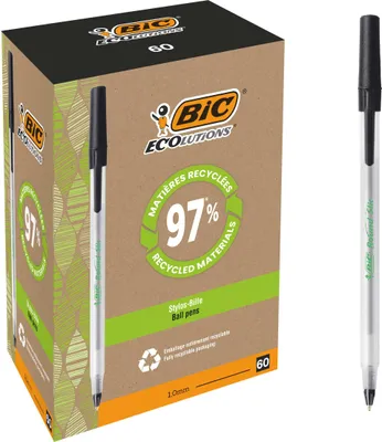 Image de Stylo à bille BIC ECOlutions round stic 8932393 sw 60 pcs/paquet