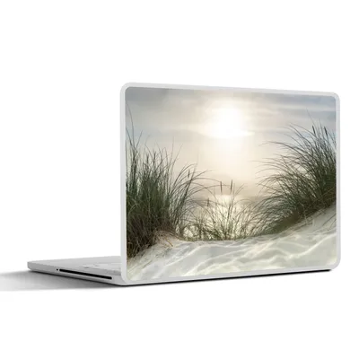 Produktbild von MuchoWow® Laptop Aufkleber Sticker Cover Sand - Gras - Sonne 40x30 cm - Laptop Dekoration - Selbstklebend