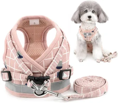Imagen del producto de Arnés para perros pequeños, tejido de malla transpirable, reflectante, ajustable