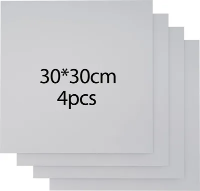 Obrázek produktu pro 4 kusy 3mm barevné překližky 30x30cm bez barvy pro modelářství, laserové řezání a gravírování - bílá