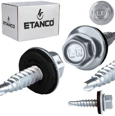 Produktbild von ETANCO Selbstbohrschrauben Trapezblechschrauben 4,8 x 70 mm verzinkt 100 Stk.