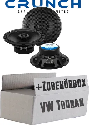 Produktbild von VW Touran 1 Front - Lautsprecher Boxen Crunch GTS62 - 16,5cm 2-Wege Koax GTS 62 Auto Einbauzubehör - Einbauset