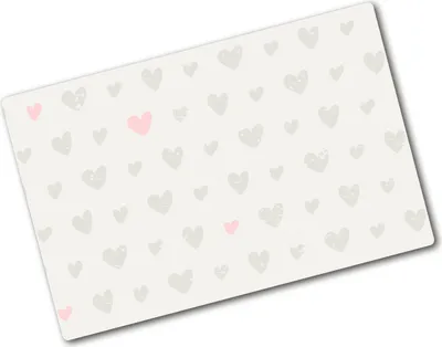 Produktbild von Tulup Glas Herdabdeckplatte - 80x52 cm - Glaskeramikkochfeld-Abdeckung Spritzschutz Glasabdeckplatte - Einteilig - Kunst: Modern & Klassisch - Herz Hintergrund - Grau