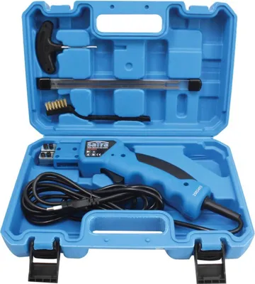 Immagine prodotto di Kit utensili da taglio in polistirolo, pvc, pp ed eps con coltello caldo elettrico 150 W, cutter elettrico, taglierino termico, lunghezza lama 15 / 20 cm