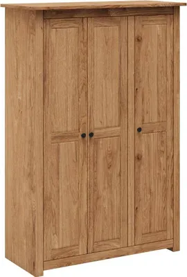 Produktbild von vidaXL Kleiderschrank 3-Türig 118×50×171,5 cm Kiefer Panama Serie