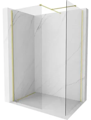 Obrázek produktu pro Mexen Kioto-X sprchová zástěna Walk-in 120 x 90 cm, průhledná 10 mm, zlatá kartáčovaná - 800-120-202-55-00-090-X