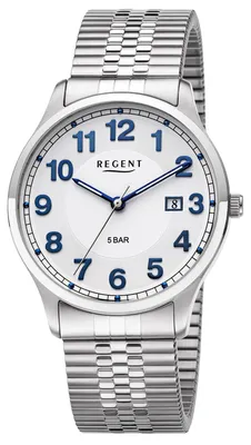 Regent F-1573 Herren-Armbanduhr mit Zugband Gut Ablesbar 1
