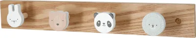 Zdjęcie produktu dla Wieszak ścienny dla dzieci "Zwierzątka", 36 cm – Naturalny, H&L