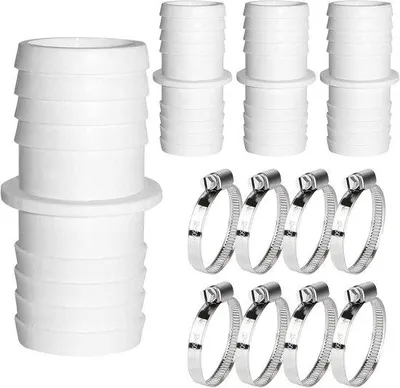 Produktbild von Famanu Schwimmbadadapter 38 mm auf 38 mm mit rostfreien Schlauchklemmen