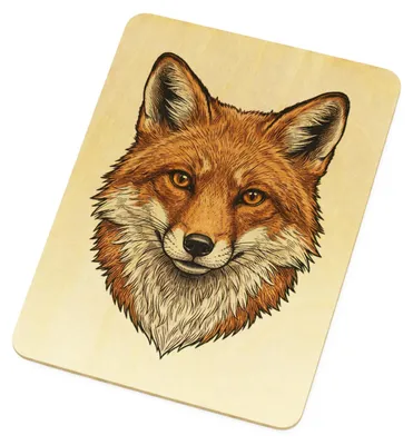 Produktbild von Fuchs Postkarte aus Holz für Naturliebhaber
