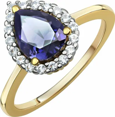 Produktbild von Fascination by Ellen K. Ring 585/- Gold gelb 058 (18,5) Iolith lila 273370071-1