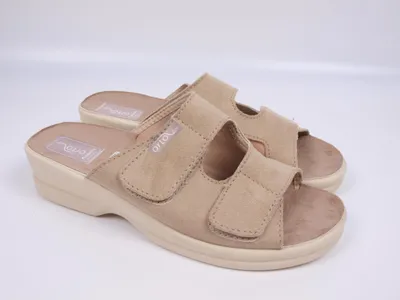 Produktbild von Medizinische Hausschuhe Adanex Astra 26184 beige zweiriemen