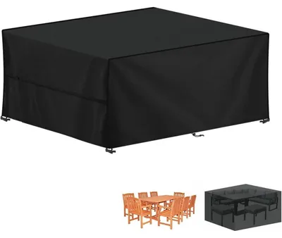 Image de Housse de protection pour mobilier de jardin, imperméable, en Oxford 420D, rectangulaire, dimensions 180x150x75 cm