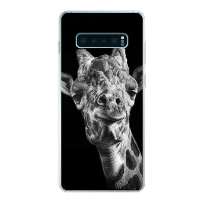 Produktbild von MuchoWow® Handyhülle Schutzhülle Hülle für Samsung Galaxy S10 Lite Giraffe - Tier - Schwarz - Weiß Silikon Softcase Handy Hülle - Schutz