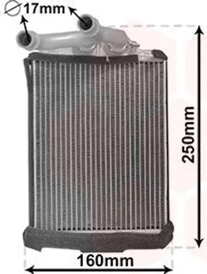 Produktbild von VAN WEZEL 30006680 Wärmetauscher Innenraumheizung Kühler passend für MERCEDES-BENZ M-Klasse (W163)