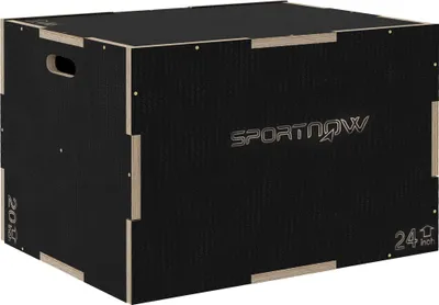 Produktbild von SPORTNOW 3 in 1 Plyo Box, Sprungbox aus Holz, Plyometric Plattform mit Griff