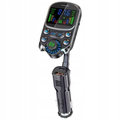 Zdjęcie produktu dla Nadajnik Bluetooth AUX do samochodu z wyświetlaczem LED - BC86
