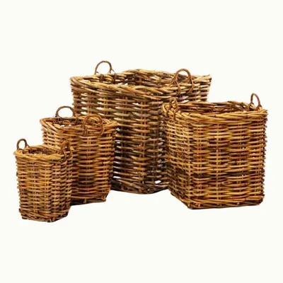 Produktbild von Dickes CL Rattan Korb CESTINO natural ca.60xH65cm Griffe Pflanzkorb