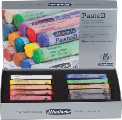 Produktbild von Schmincke Kartonset 10 Pastellstifte Pastell Malkasten Pastellkreiden