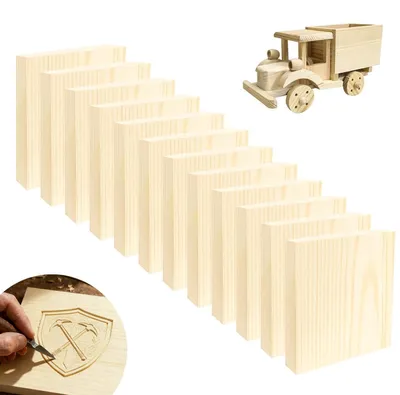 Produktbild von Omgoods - 12 unbehandelte Holzblöcke - Bastelholz für DIY-Projekte