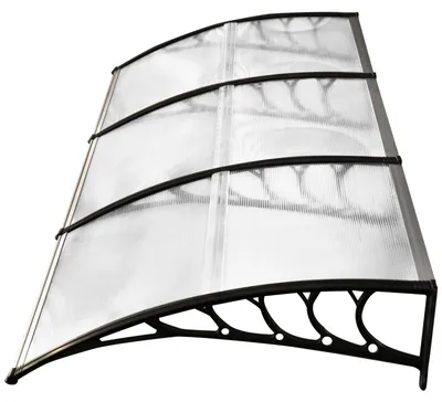 Obrázek produktu pro Přístřešek – stříška nad dveřmi – ochrana před sluncem a deštěm – PP plast – 90 x 295 x 23,5 cm